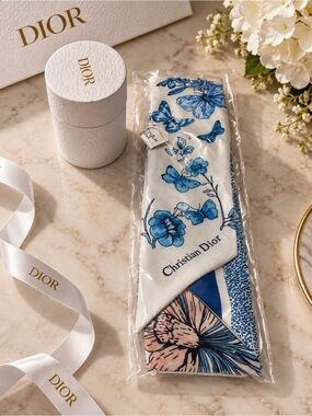 Christian Dior Floral Mitzah Silk Scarf – New in Packaging